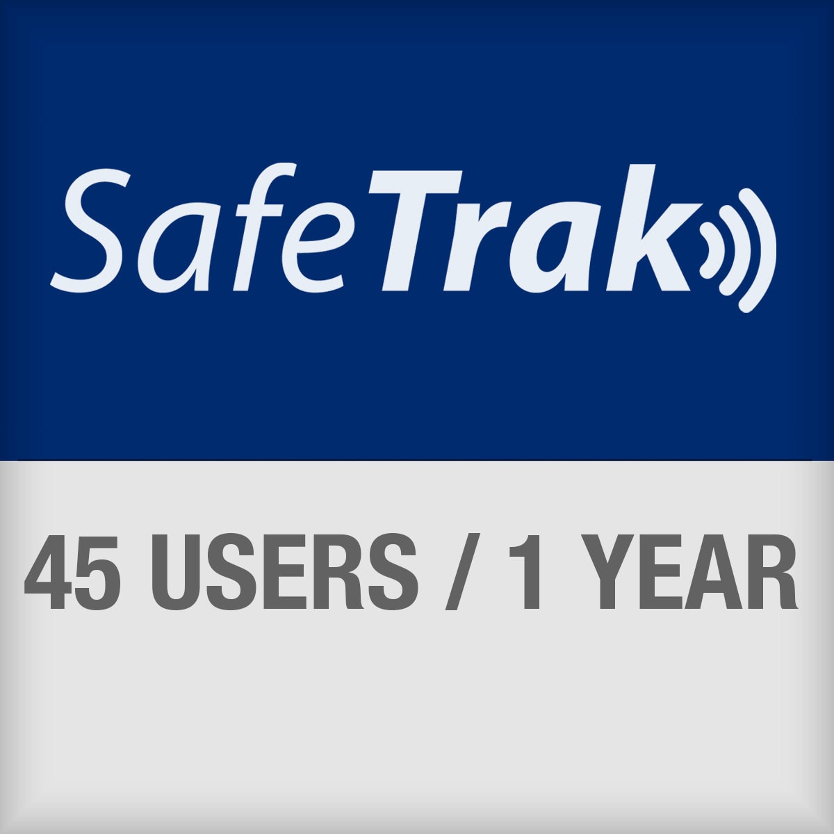 BRADY - SafeTrak Subscription for 45 users to cloud system for 1 year - 1 unit.