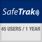 BRADY - SafeTrak Subscription for 45 users to cloud system for 1 year - 1 unit.