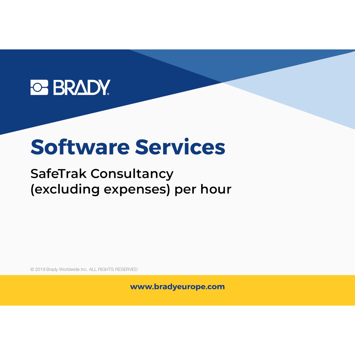 BRADY - Consulenza SafeTrak (spese escluse) all'ora - 1 pezzi.