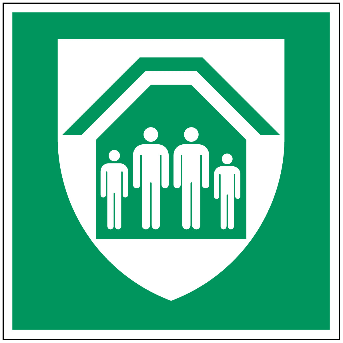 BRADY - E021NTPP-148X148-1 Segnaletica di sicurezza ISO Riparo di protezione.