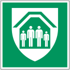 BRADY - E021NTPP-148X148-1 Segnaletica di sicurezza ISO Riparo di protezione.