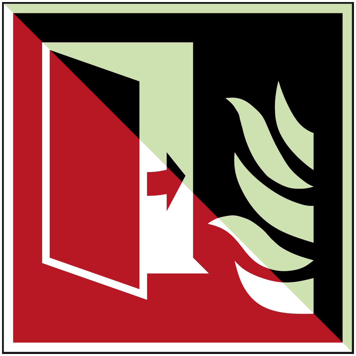 BRADY - Segnaletica di sicurezza ISO - Porta antincendio 200x200 - 1 SEGNA