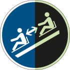 BRADY - Segnaletica di sicurezza ISO - Mantenere la distanza - M/M052/NT/PE-PHOLUMB-DIA150-1 SEGNAL.