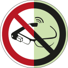 BRADY - Segnaletica di sicurezza ISO - Proibito l'uso degli smart glass - 1 SEGNA - Diametro 150 mm.