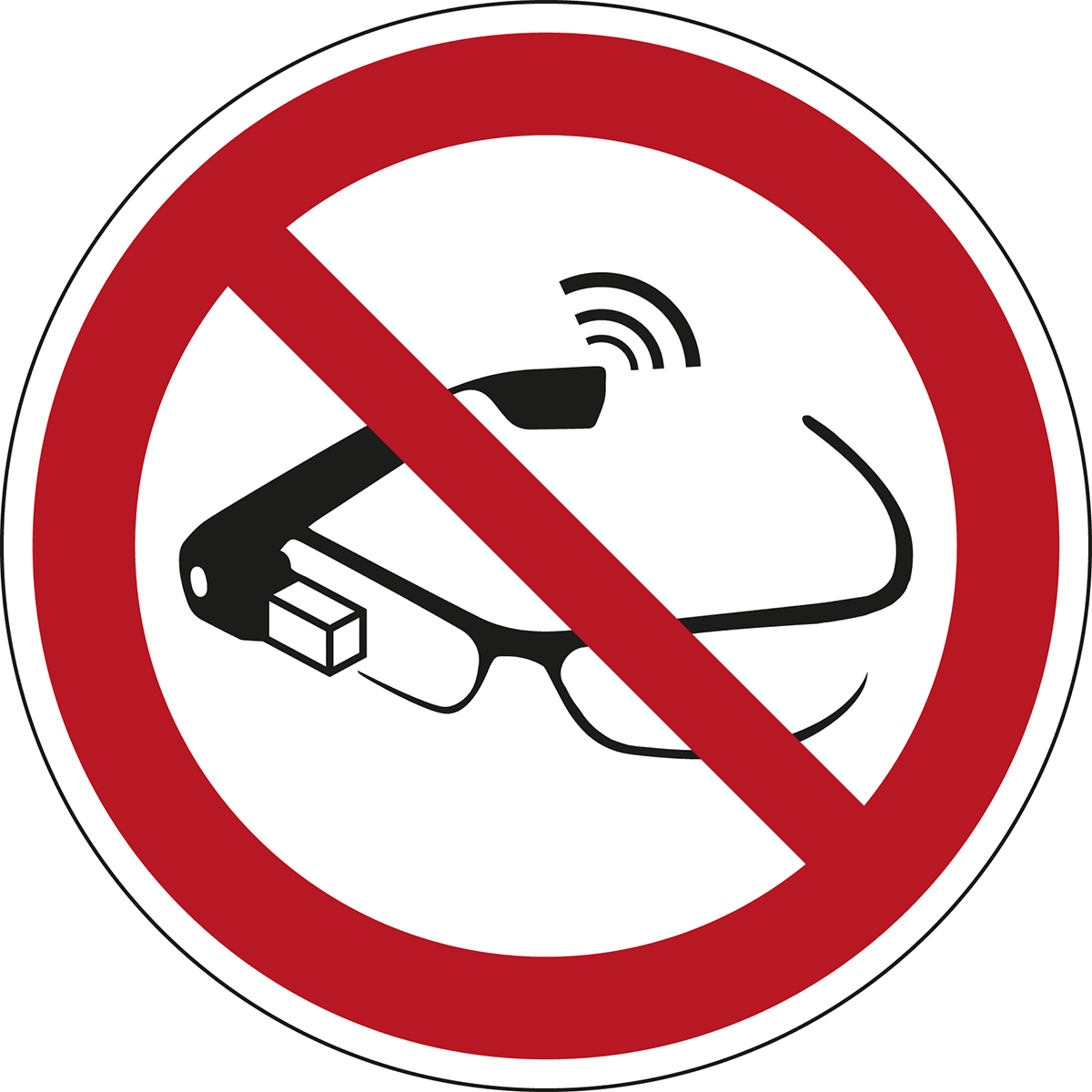 BRADY - Segnaletica di sicurezza ISO - Proibito l'uso degli smart glass - 1 segnale.