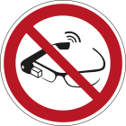 BRADY - Segnaletica di sicurezza ISO - Proibito l'uso degli smart glass - 1 segnale.
