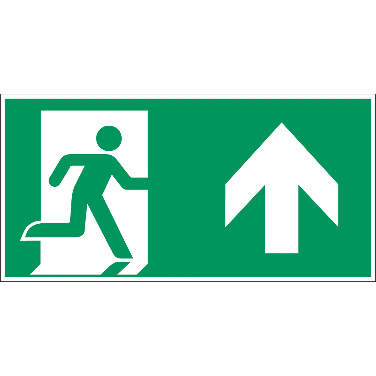BRADY - Segnaletica di sicurezza ISO - Uscita di emergenza a destra - 400x200mm - 1 SEGNALE.