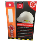 BRADY - WsID 02G - 1 pezzi, cartellino di identificazione di emergenza per addetti - SOS.