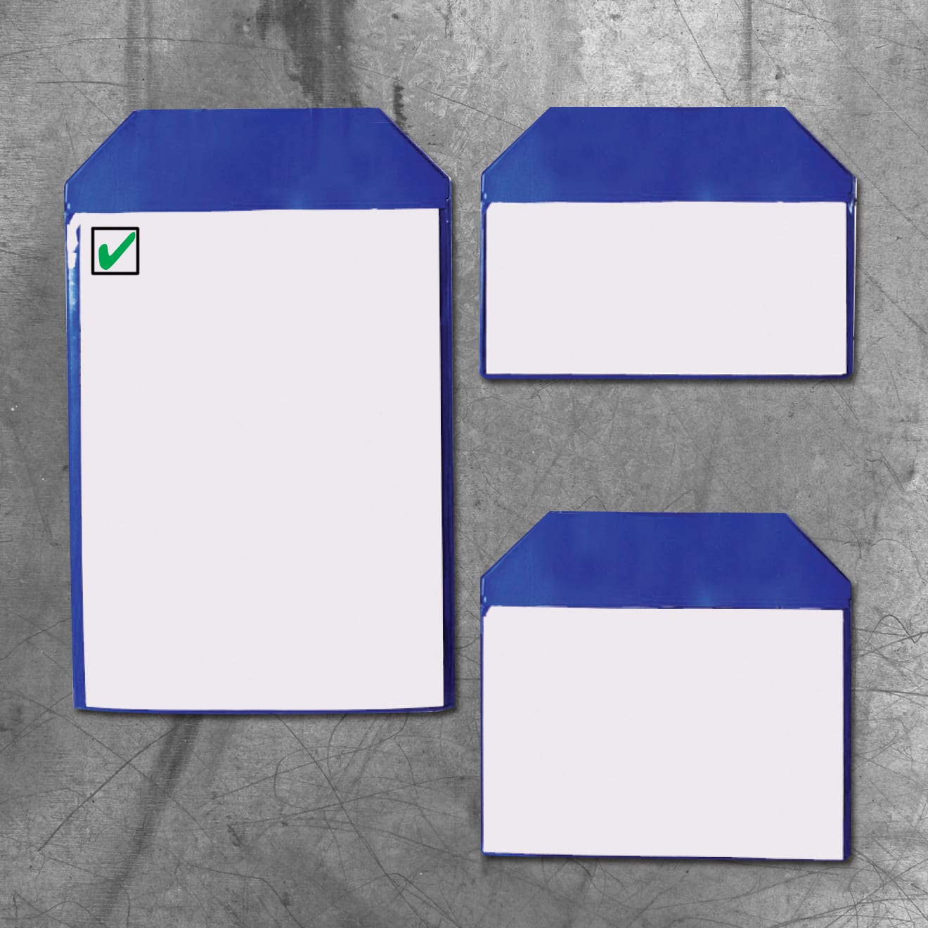 BRADY - SML POUCHES W/MAG. STRIP BLU 3 - 10 PEZZ