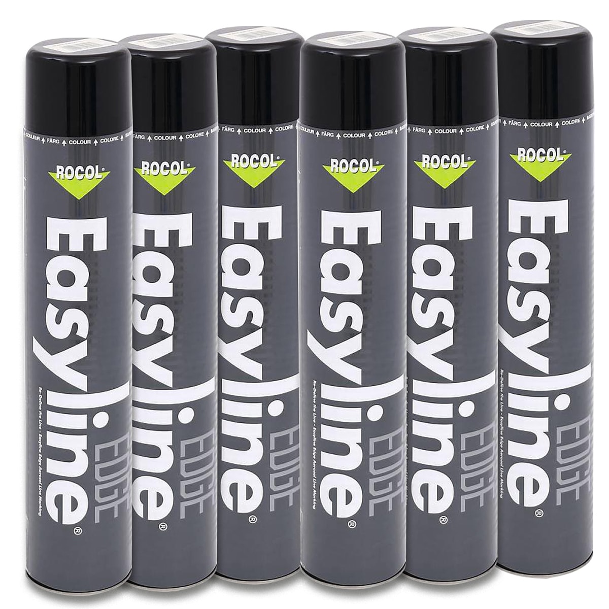 BRADY - Vernice permanente Easyline - 6 pezzi Nero.