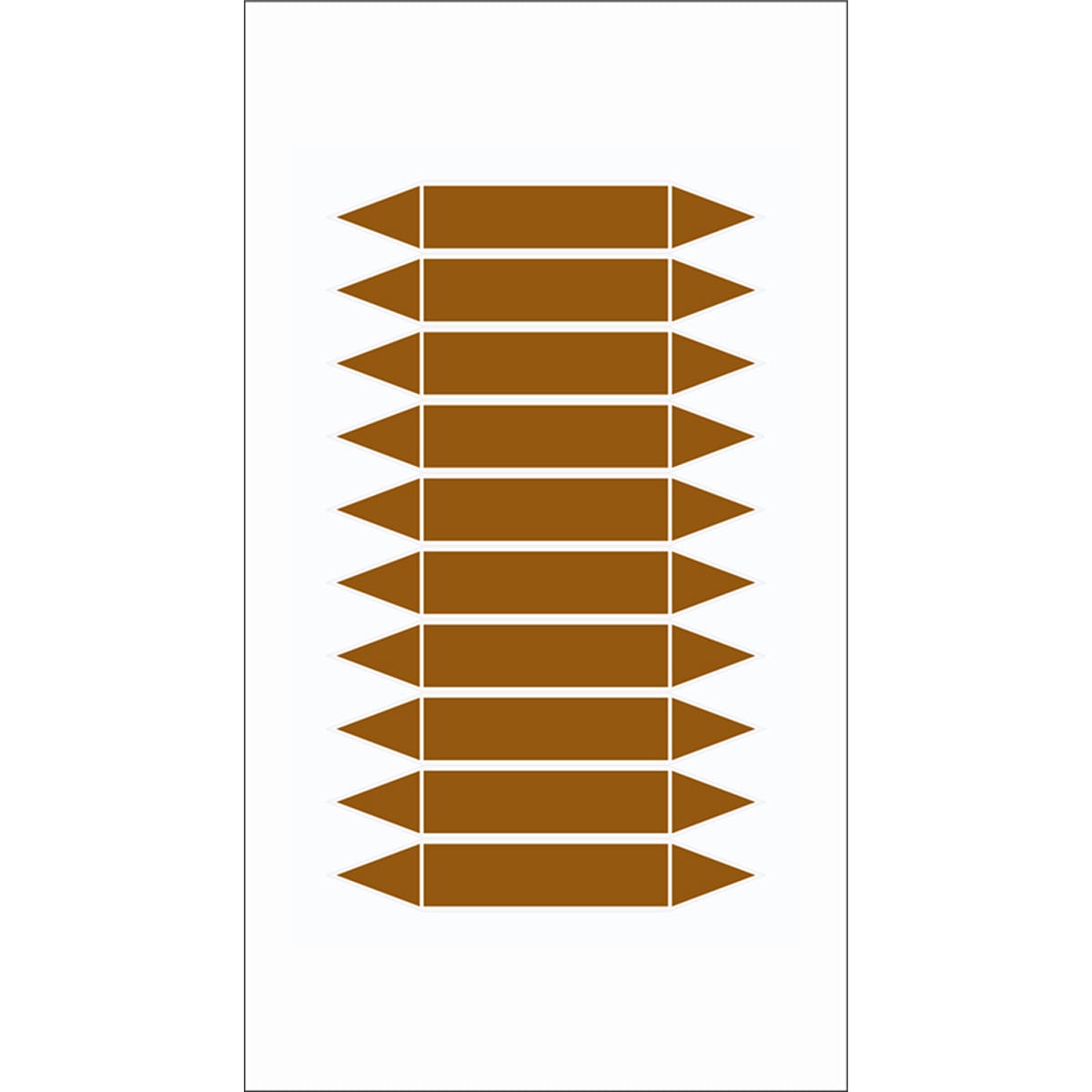BRADY - BLANKPIPEMARKERSBROWN75X16MM10 - 10 SEGN