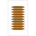BRADY - BLANKPIPEMARKERSBROWN75X16MM10 - 10 SEGN
