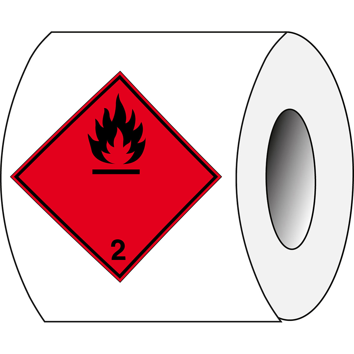 BRADY - Segnaletica per trasporti - ADR 2.1a Gas infiammabile - 100x100mm B7541 - 250 pezzi.