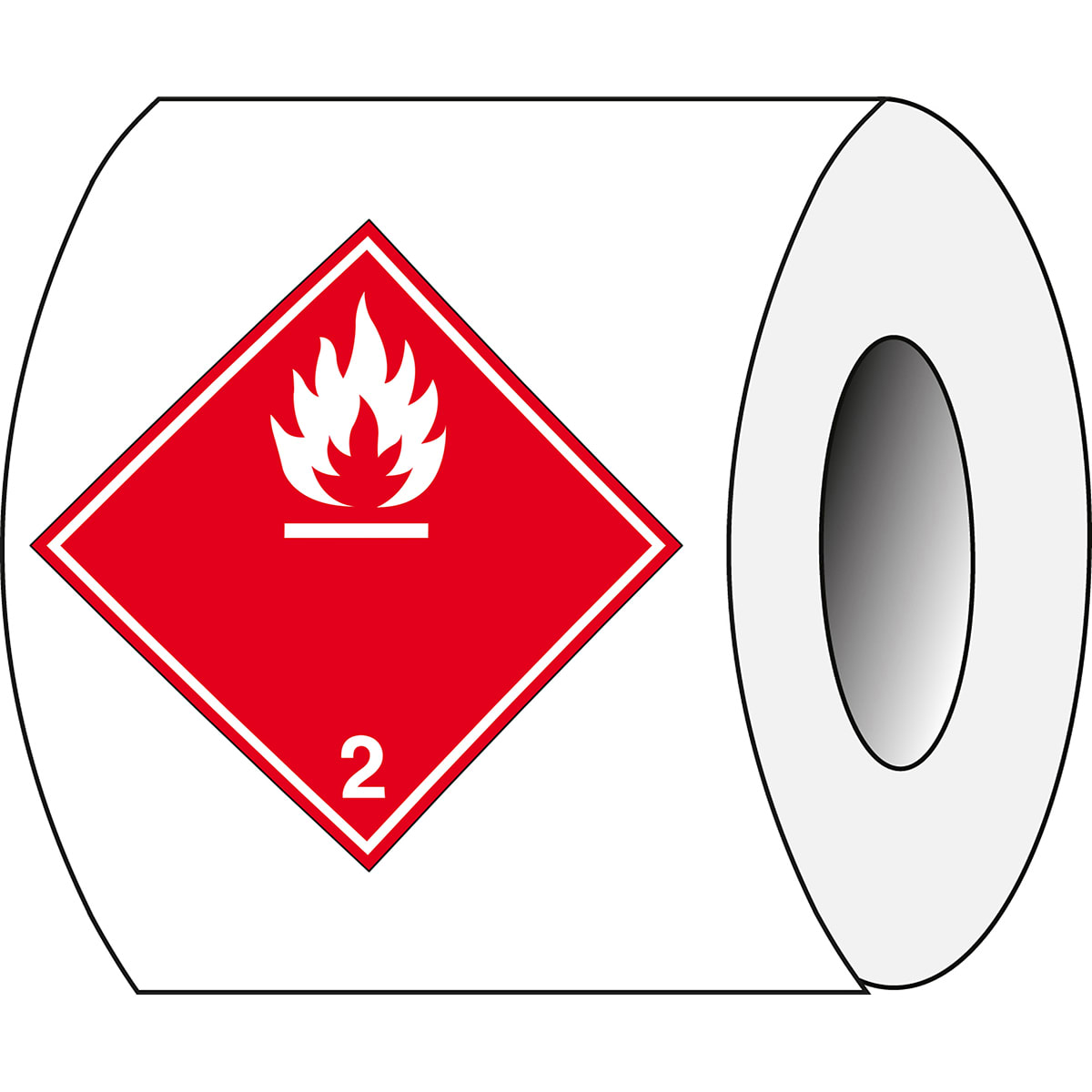 BRADY - Segnaletica per trasporti - ADR 2.1B Gas infiammabile - 100*100 B7541 RL 250 SEGNALE.