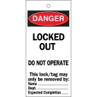 BRADY - TAG-E- DANGER LOCKED.-75X160MM - 10 TAG