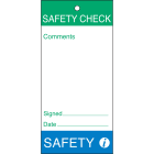 BRADY - TAG-E- SAFETY CHECK..-75X160MM - 10 TAG