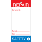 BRADY - Tag per riparazioni e sicurezza 75x160mm - 10 tag per manutenzione e qualità.