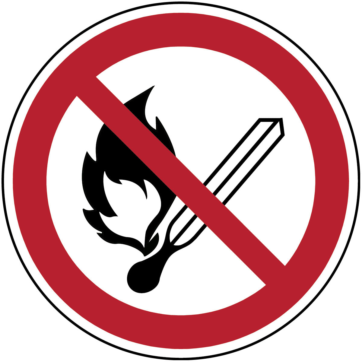 BRADY - Segnaletica di sicurezza ISO - Vietato fumare e/o usare fiamme libere - 1 segnale.