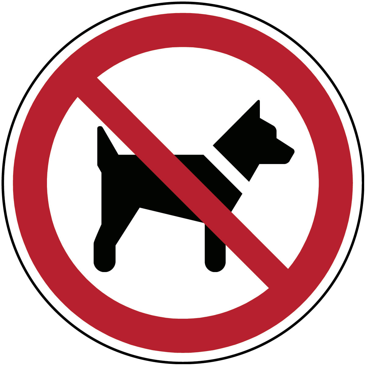 BRADY - Segnaletica di sicurezza ISO - Vietato l'accesso ai cani - 1 SEGNALE.