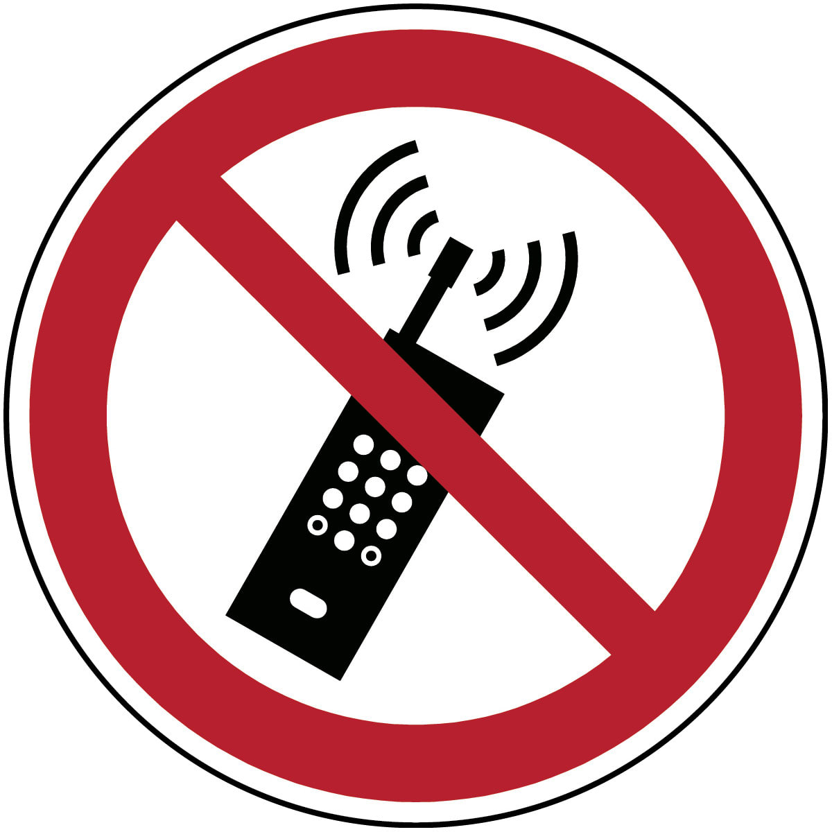 BRADY - Segnaletica di sicurezza ISO - Divieto di cellulari accesi - 1 SEGNALE