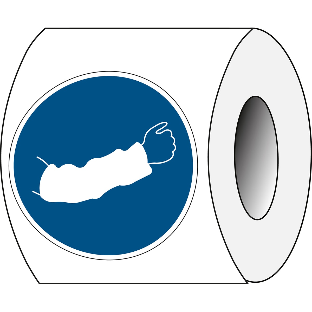 BRADY - Segnaletica di sicurezza ISO - Indossare manicotti protettivi M/PIC903/NT/PE-DIA100-250 - 250.