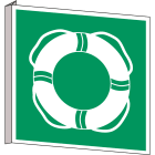 BRADY - Segnale E/E061/NT/BIPVC-203X203-1 - Segnaletica di sicurezza ISO per mezzi di salvataggio in acqua.