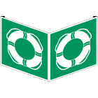 BRADY - E061NTVPVC-151X151-1 Segnaletica di sicurezza ISO Mezzi di salvataggio in acqua.