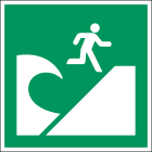 BRADY - Segnale di evacuazione Tsunami ISO - Area di sicurezza E/E062/NT/PP-148X148-1.