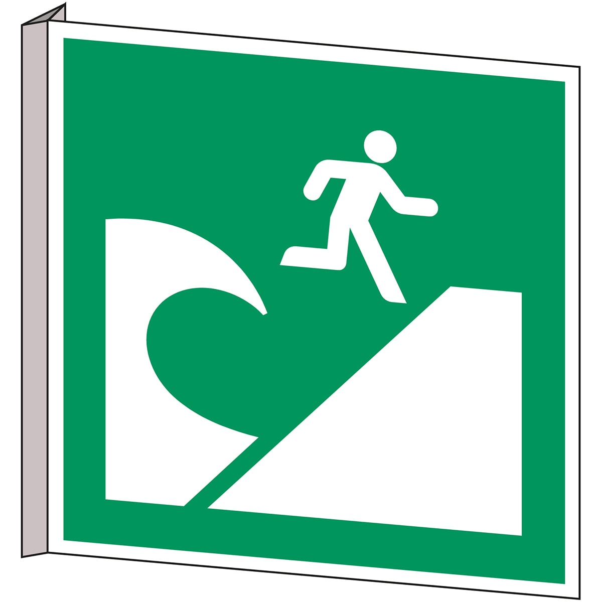 BRADY - Segnale di evacuazione Tsunami - Sicurezza ISO per area.