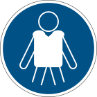 BRADY - Segnaletica di sicurezza ISO - Indossare dispositivi galleggiamento personali - M/M053/NT/PE-DIA150-1 - 1 SEGNALE.