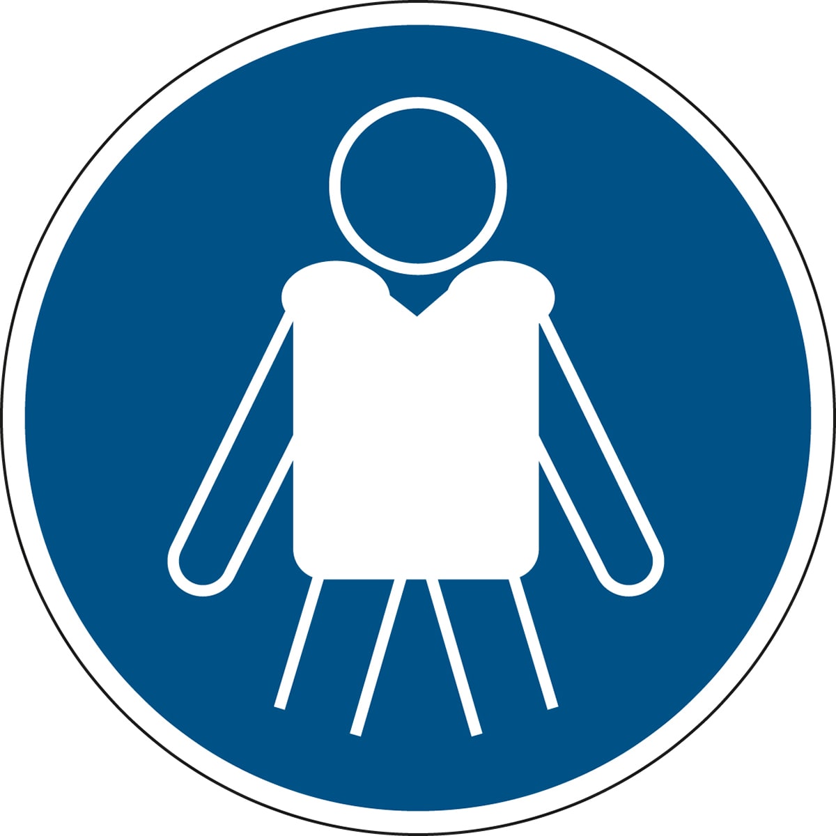 BRADY - Segnaletica di sicurezza ISO - Indossare i dispositivi di galleggiamento personali - M/M053/NT/PE-DIA315-1 - 1 SEGNALE.