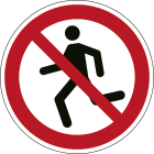 BRADY - Segnale di sicurezza ISO - Non correre - 100mm di diametro - 1 pezzo.