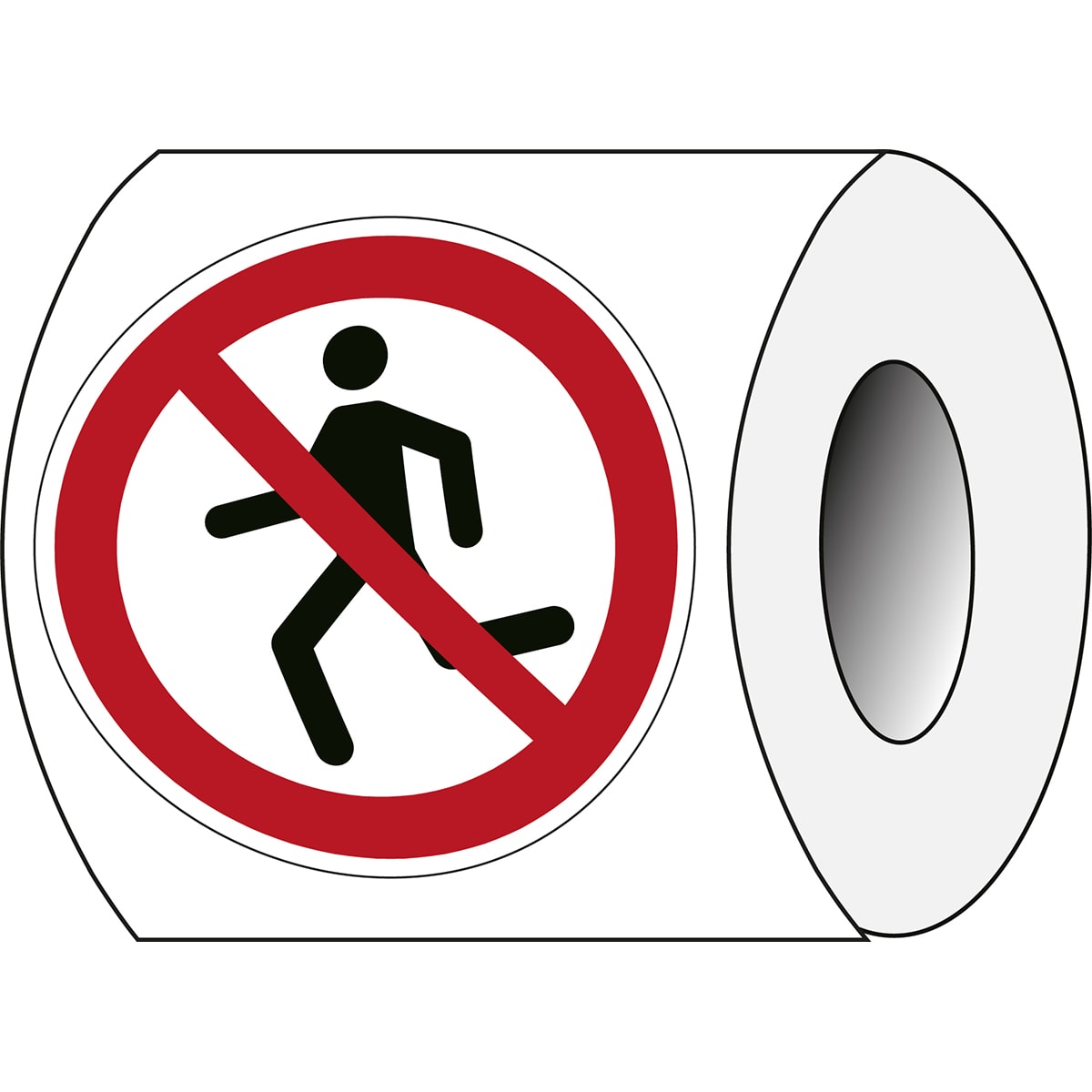 BRADY - Segnaletica di sicurezza ISO - Non correre - P/P048/NT/PE-DIA25-250 - 250 SEGNALE.