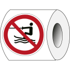 BRADY - Segnaletica di sicurezza ISO - Divieto attivita acquatica trainata - P/P058/NT/PE-DIA100-250 - 250.