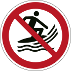 BRADY - Segnaletica di sicurezza ISO - Divieto surf P/P059/NT/PE-DIA50-2 - 2 SEGNALE.