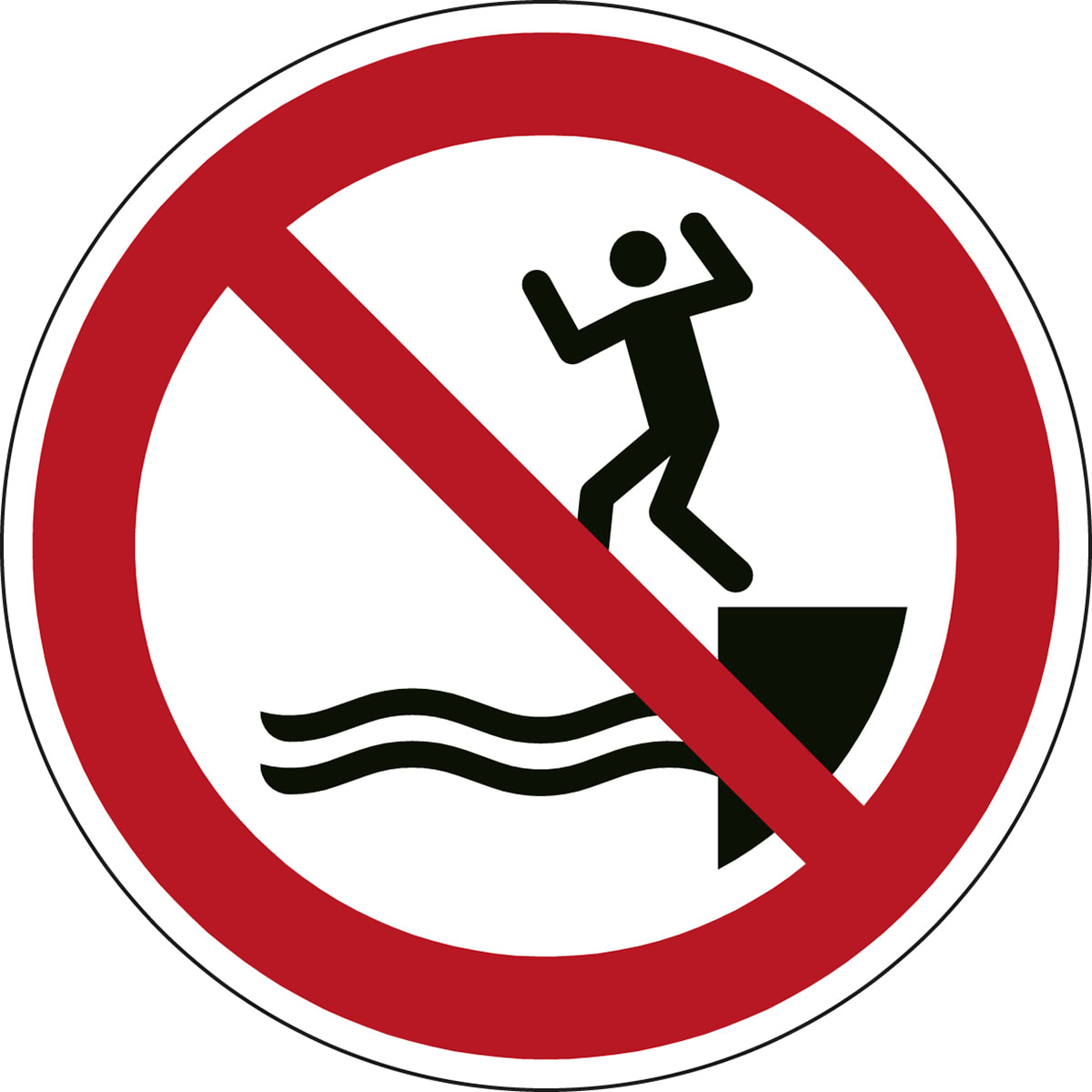 BRADY - Segnaletica di sicurezza ISO - Non saltare in acqua - P/P061/NT/PE-DIA20-18 - 18 SEGNALE.