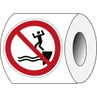 BRADY - Segnaletica di sicurezza ISO - Non saltare in acqua - P/P061/NT/PE-DIA25-250 - 250.