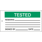 BRADY - Tag e tested 75x150mm - 10 pezzi. Cartellini di controllo qualita e materiali - collaudato.