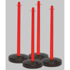 BRADY - POST & FILLABLE BASE RED PK 4 - 4 PEZZI