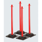 BRADY - POST & RUBBER BASE RED PK 4 - 4 PEZZI