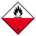 BRADY - Segnaletica ADR 4.2 per trasporti - Autocombustione 100*100 B7541 - 1 SEGNALE.