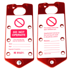 BRADY - Ganasce di sicurezza con scritta - 5 tag.