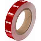 BRADY - ARROWTAPE:WHITE/RED25MMX33M - 1300 SEGNA