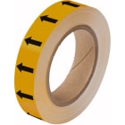 BRADY - ARROW TAPE: BLACK/OCHRE(F) 25M - 1300 SE