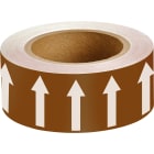 BRADY - ARROWTAPE:WHITE/BROWN50MMX33M - 1300 SEG