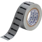 BRADY - ARROWTAPE:BLACK/GREY50MMX33M - 1300 SEGN