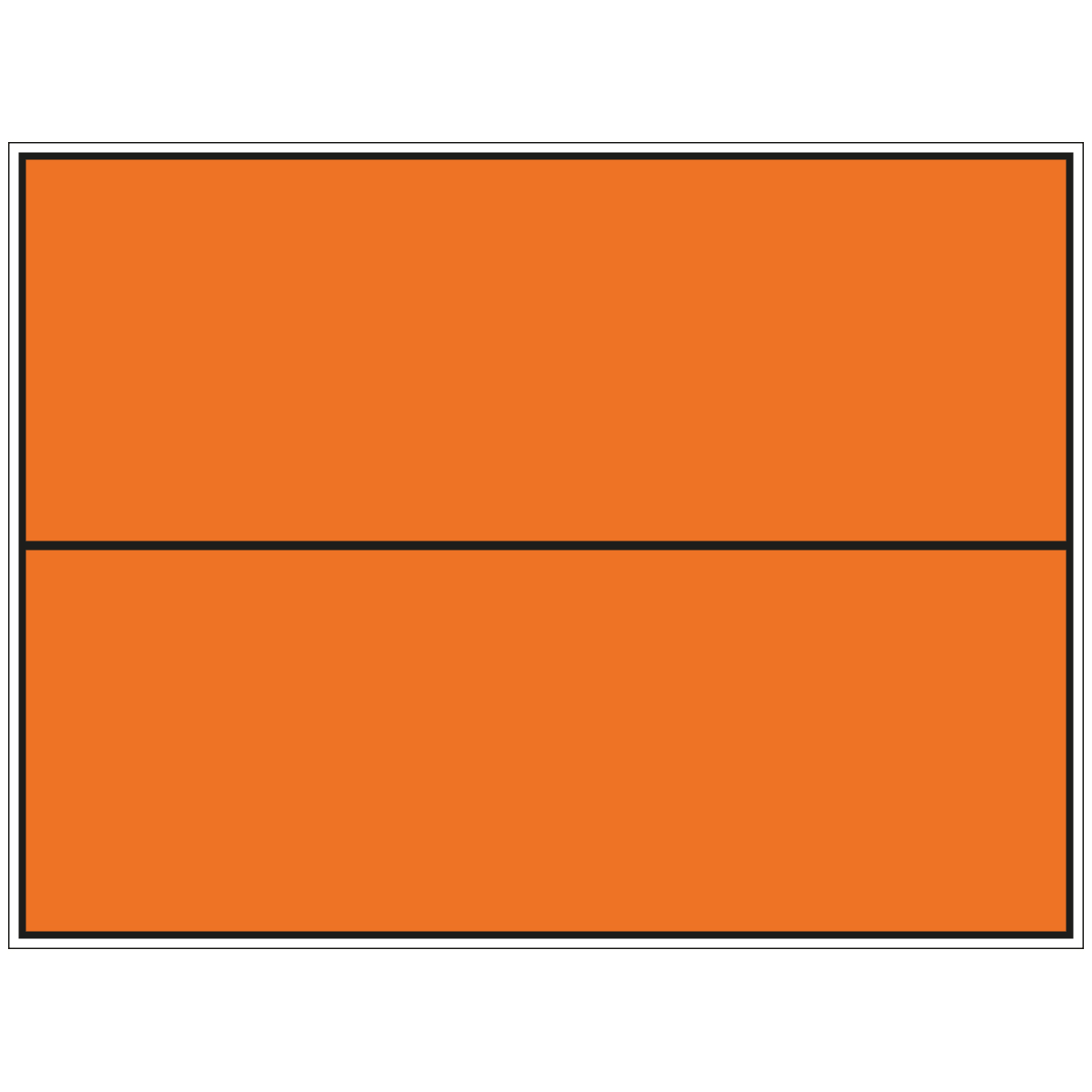 BRADY - Pannello arancione per identificazione trasporto merci pericolose TIR 016 300X400mm B-957 - 1 segnale.