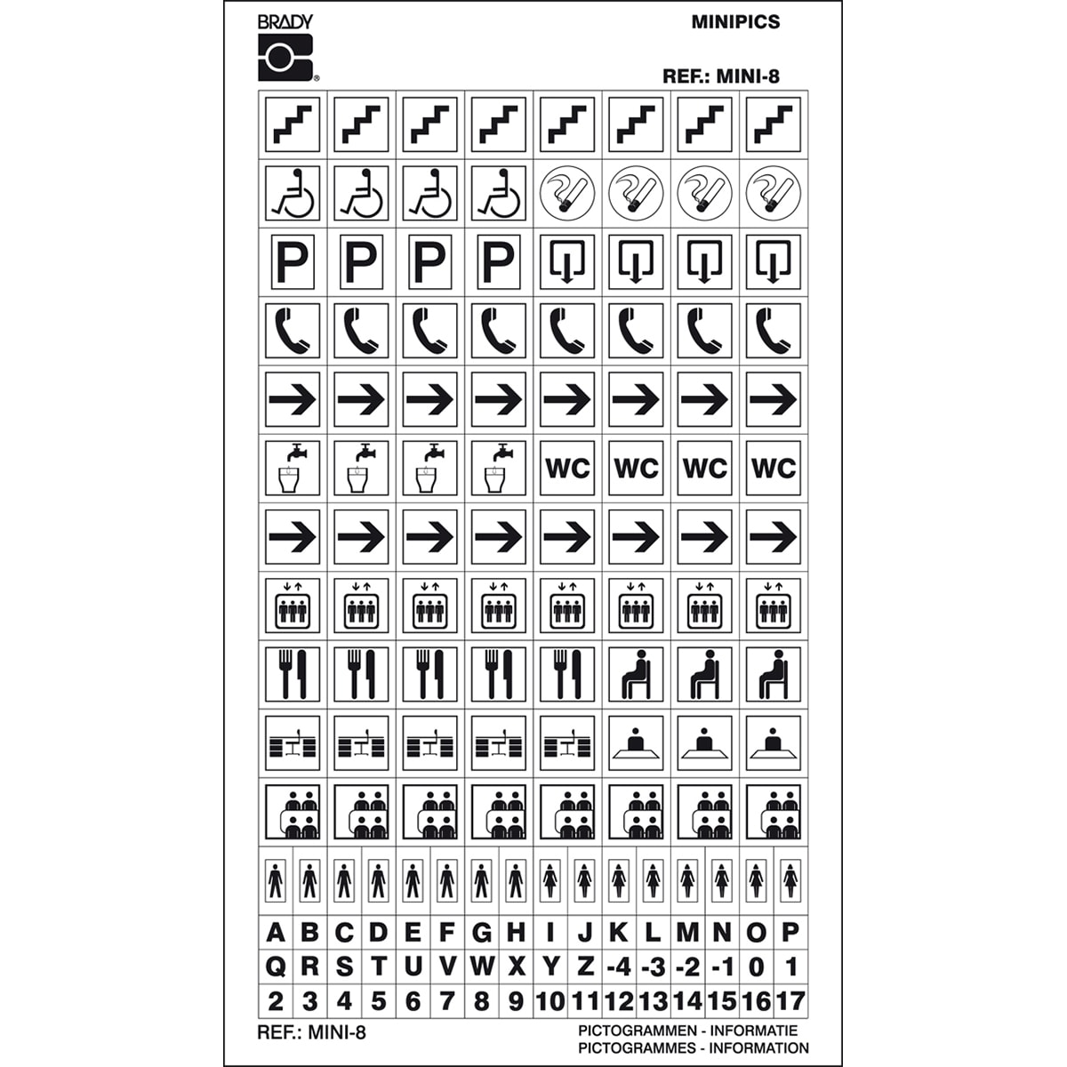 BRADY - MINI-8 - 96 SEGNALE