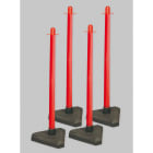 BRADY - BRADYPOST & CEMENT BASE RED PK4 - 4 PEZZ