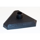 BRADY - Paletto e base in plastica - 1 pezzi. Base triangolare vuota senza cemento (29 x 9 cm).